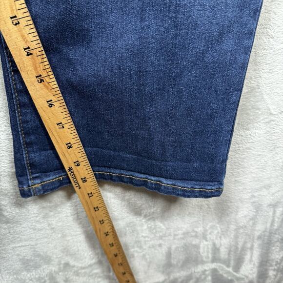 d.jeans NEW Womens Denim Jeans Sz 22W Rolled Capri Plus Stretch Dark Wash Zipper - Picture 8 of 12